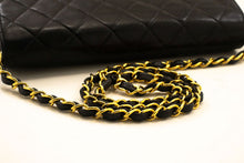 CHANEL Small Chain Shoulder Bag Clutch Black Quilted Flap Lambskin p06 hannari-shop