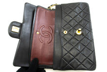 CHANEL Classic Double Flap 9" Chain Shoulder Bag Black Lambskin p02 hannari-shop
