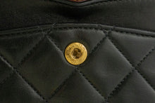 CHANEL Classic Double Flap 9" Chain Shoulder Bag Black Lambskin p68 hannari-shop