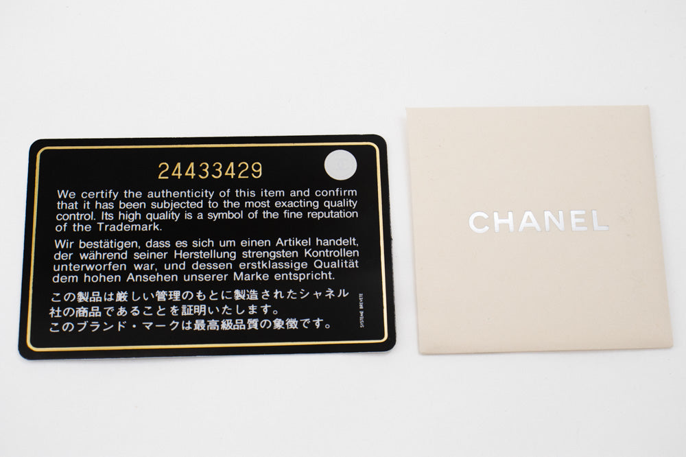 CHANEL Lammleder Perlen Geldbörse an Kette WOC Doppelreißverschluss Kettentasche L17
