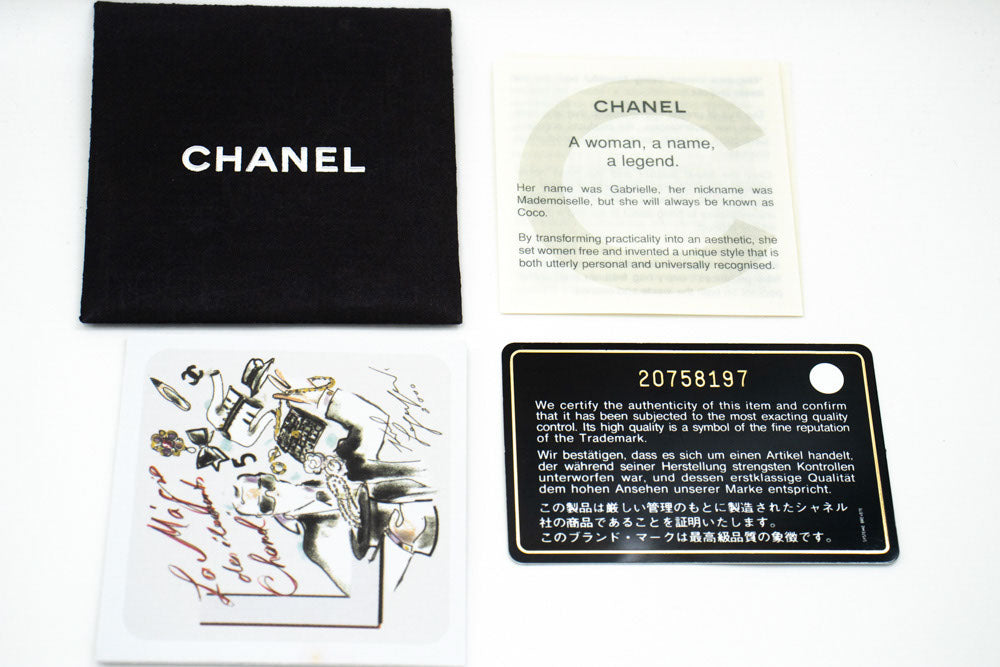 CHANEL Black Classic Wallet On Chain WOC Shoulder Bag Lambskin ab8 hannari-shop