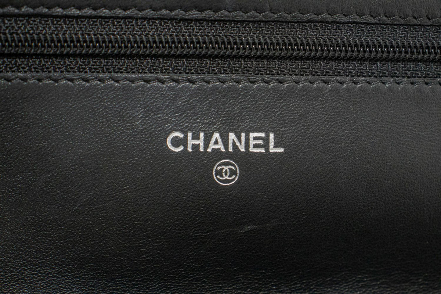 CHANEL Black Classic Wallet On Chain WOC Shoulder Bag Lambskin ab8 hannari-shop