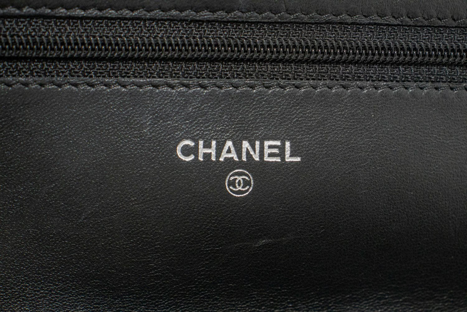 CHANEL Black Classic Wallet On Chain WOC Shoulder Bag Lambskin ab8 hannari-shop