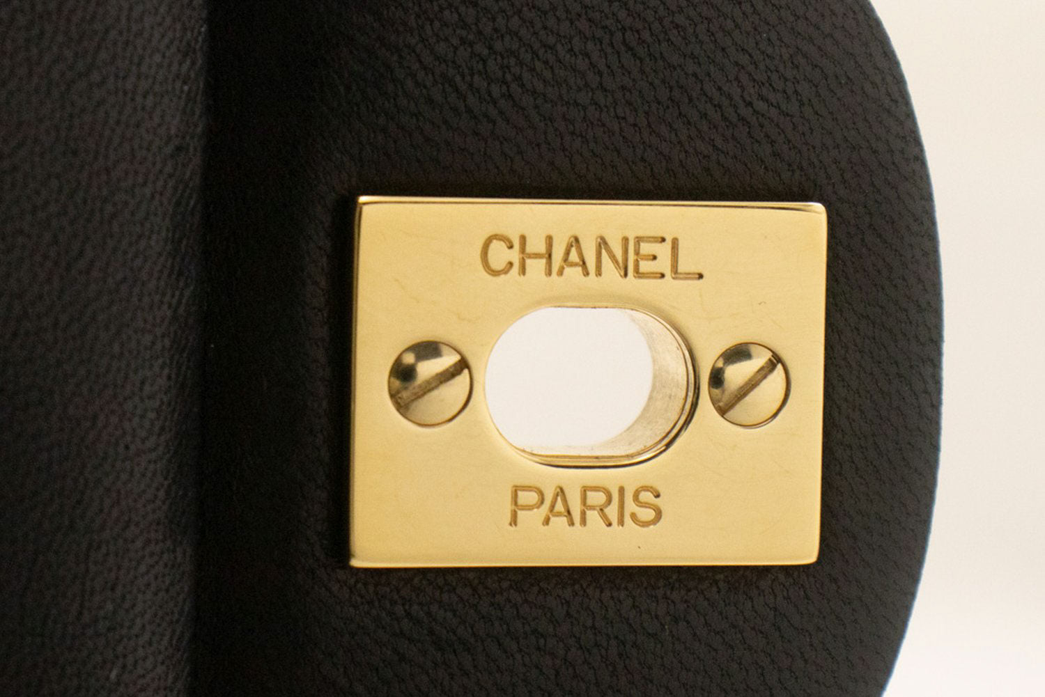 CHANEL Classic Double Flap 10" Kettenschultertasche Schwarz Lammleder ac9 hannari-shop