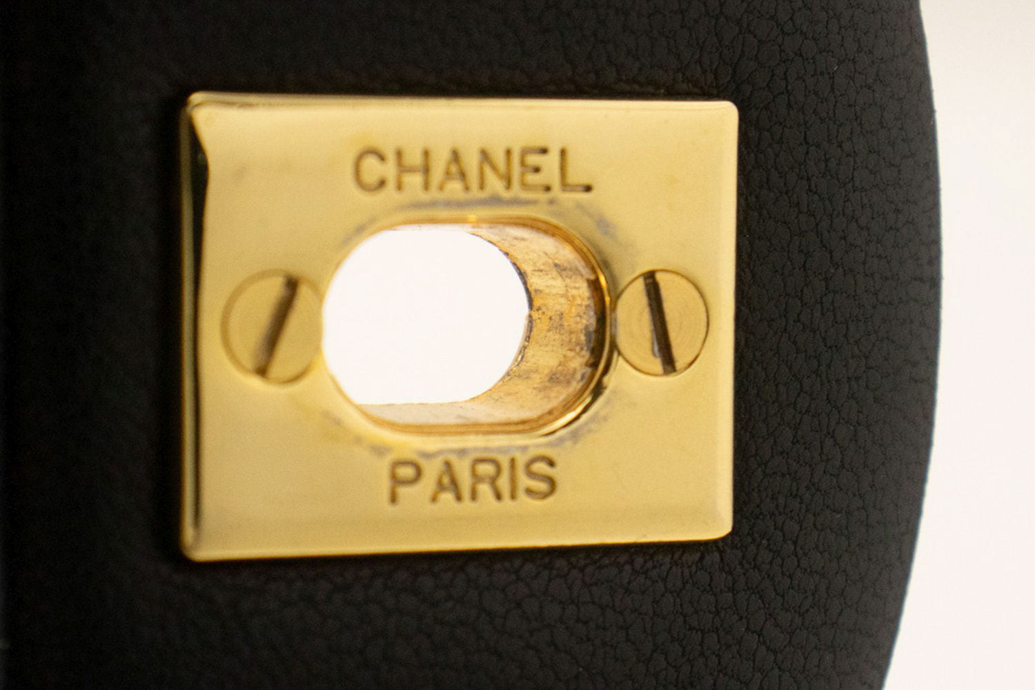 CHANEL Classic Double Flap Square Chain Schultertasche Schwarz Lamm ad1 hannari-shop