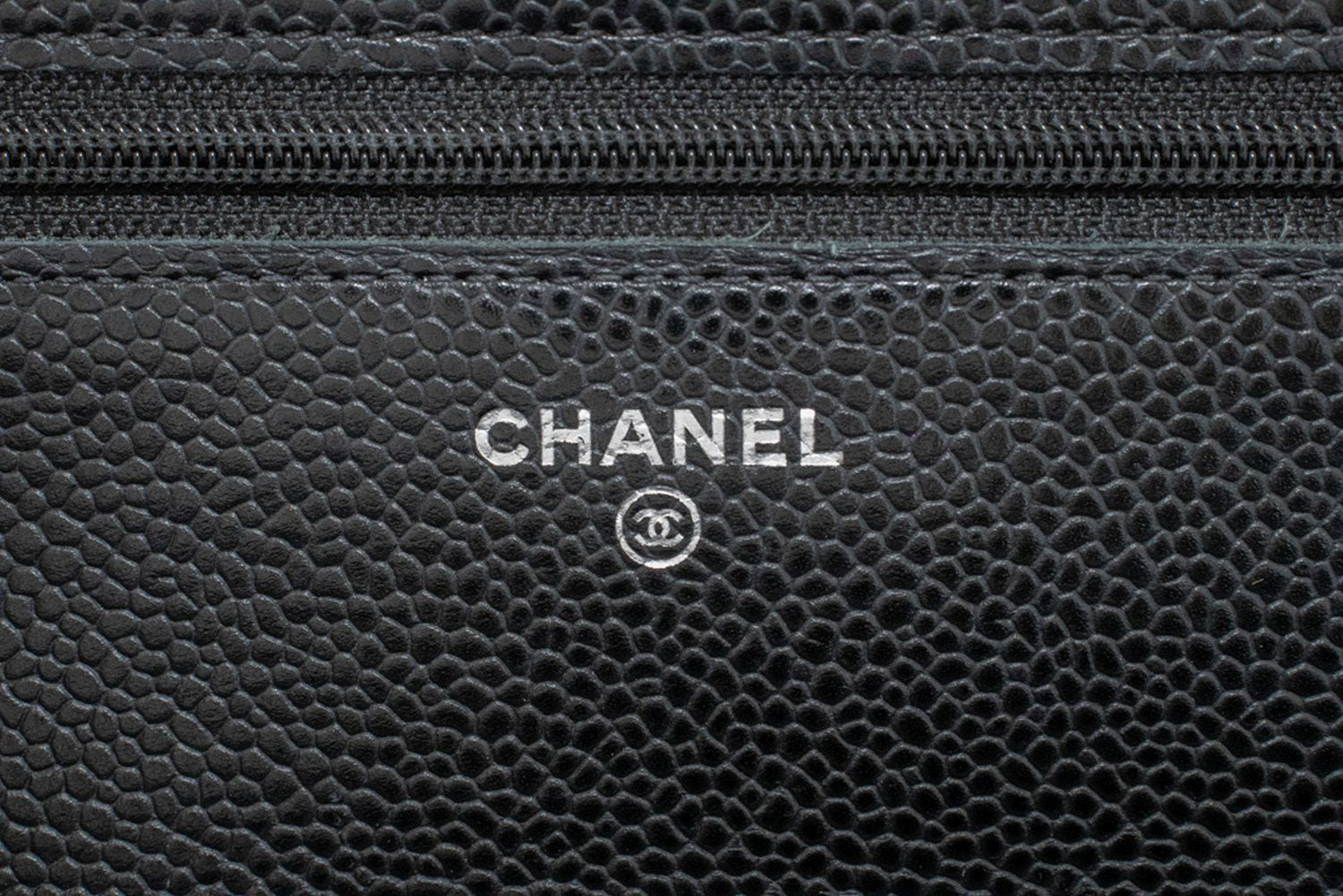 CHANEL Grained Calfskin Wallet On Chain WOC Black Shoulder Bag af7 hannari-shop