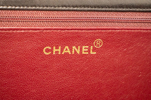 CHANEL Small Chain Shoulder Bag Clutch Black Quilted Flap Lambskin L81