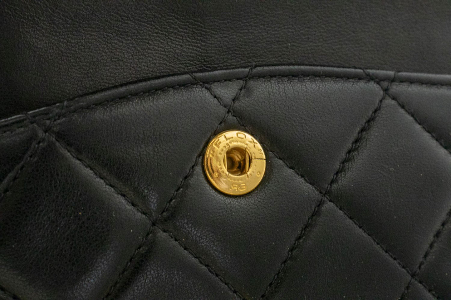 CHANEL Classic Double Flap 10" Schultertasche mit Kette, Schwarz, Lammleder ag1 hannari-shop