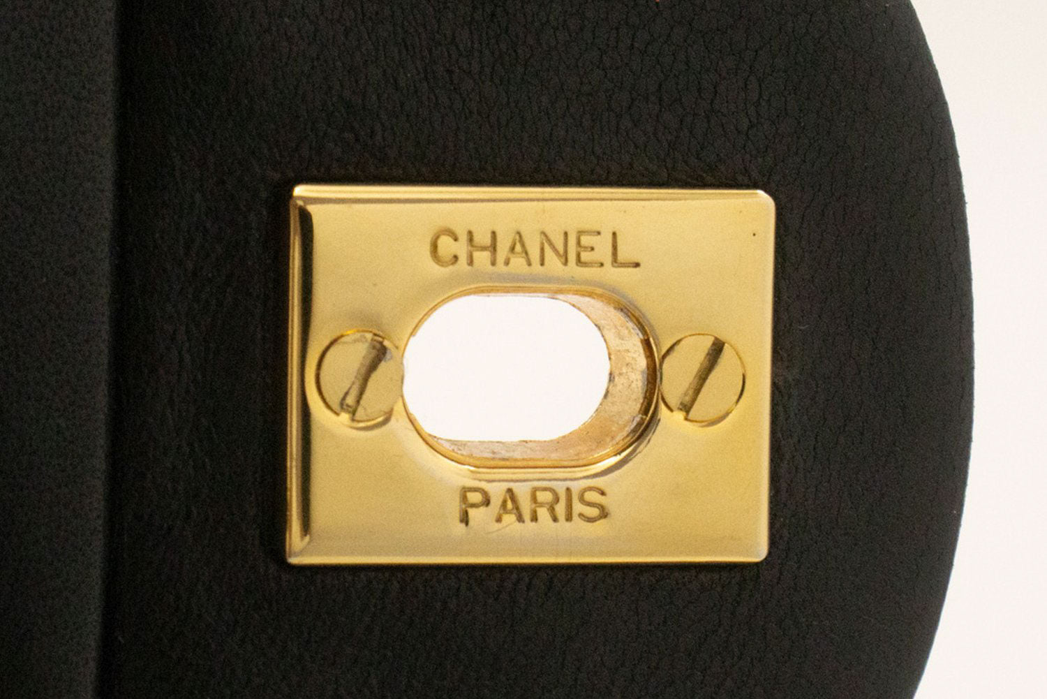 CHANEL Classic Double Flap 9" Chain Schultertasche Schwarz Lammleder ag6 hannari-shop