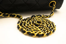 CHANEL Full Flap Chain Shoulder Bag Clutch Black Quilted Lambskin L97