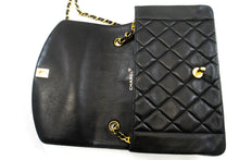 CHANEL Diana Flap Chain Shoulder Bag Black Quilted Lambskin Purse ah1 hannari-shop