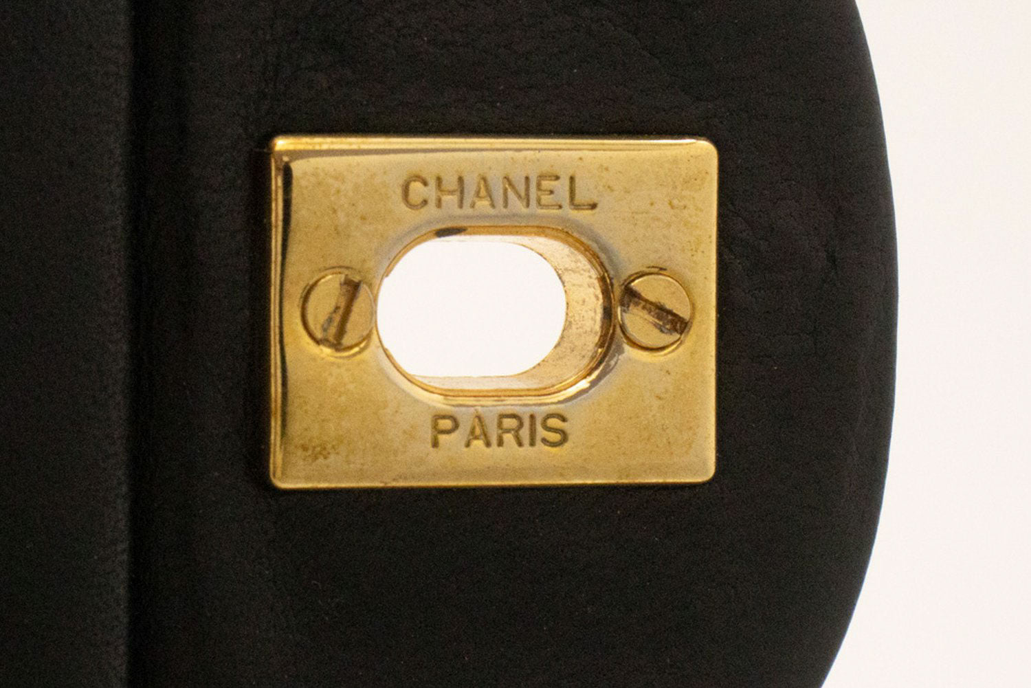 CHANEL Classic Double Flap 10" Chain Shoulder Bag Black Lambskin ag5 hannari-shop