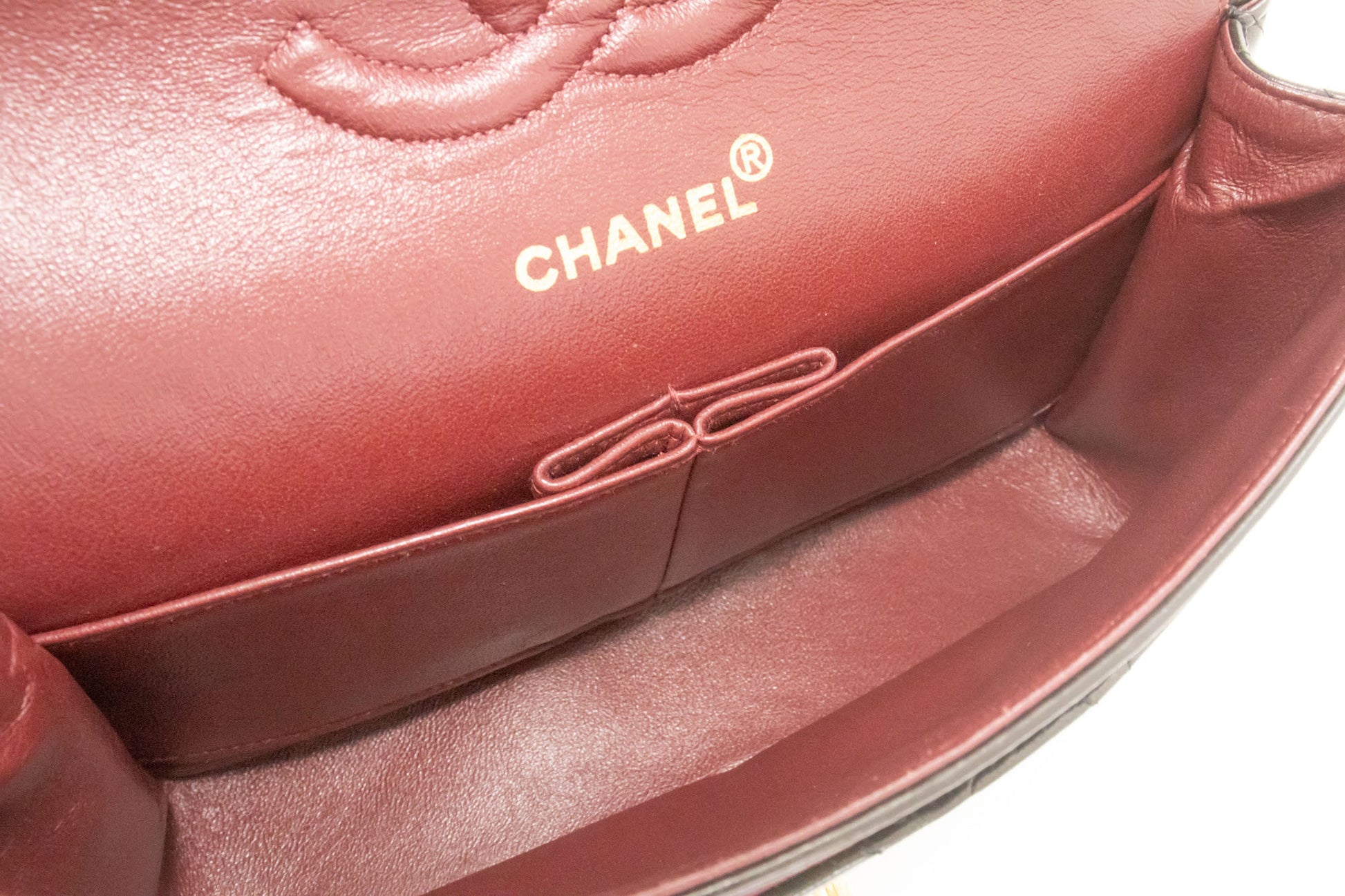CHANEL Classic Double Flap 10" Kettentasche aus schwarzem Lammleder ak4 hannari-shop