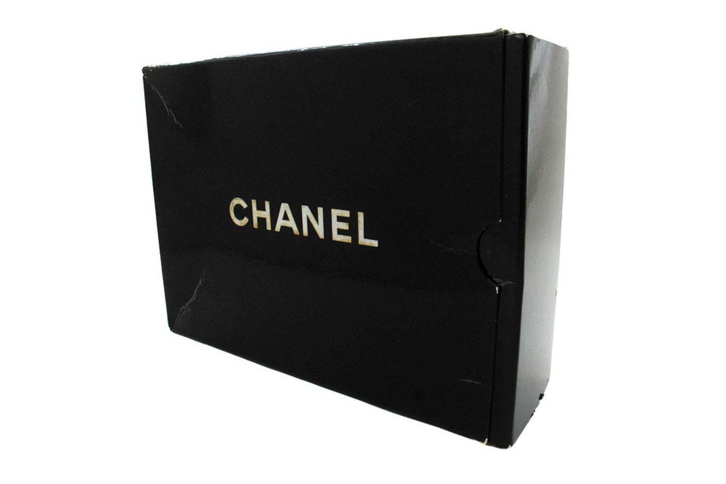 CHANEL Classic Double Flap 10" Kettenschultertasche Schwarz Lammleder ah7 hannari-shop
