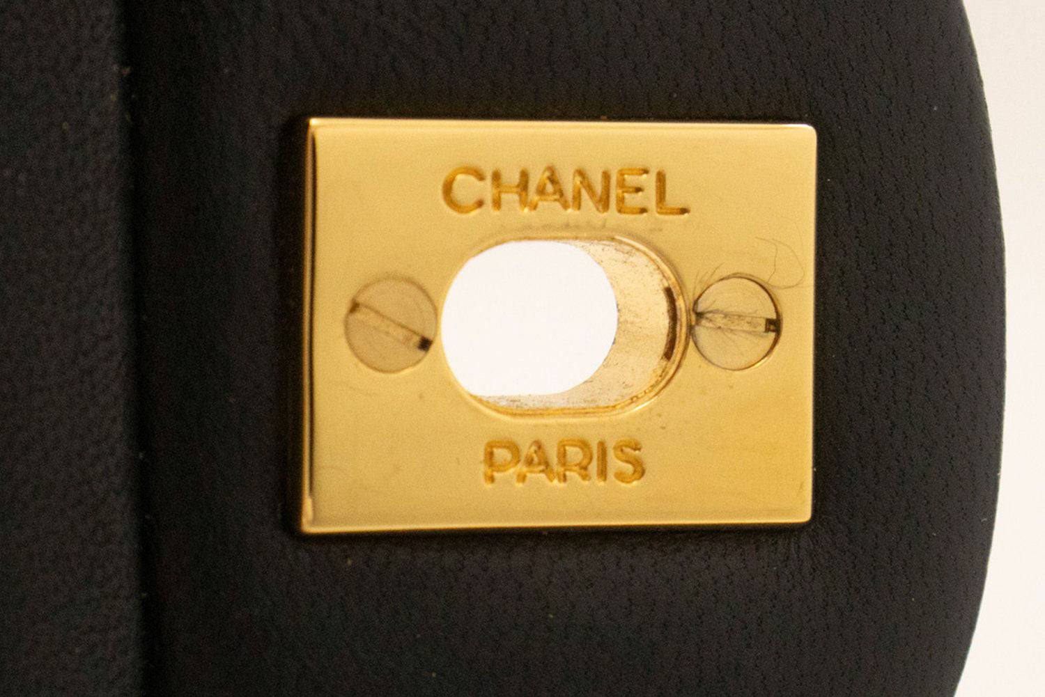 CHANEL Classic Double Flap 10" Kettenschultertasche Schwarz Lammleder aj5 hannari-shop