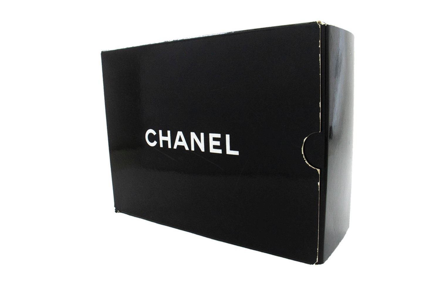 CHANEL Classic Double Flap 10" Kettenschultertasche Schwarz Lammleder aj5 hannari-shop
