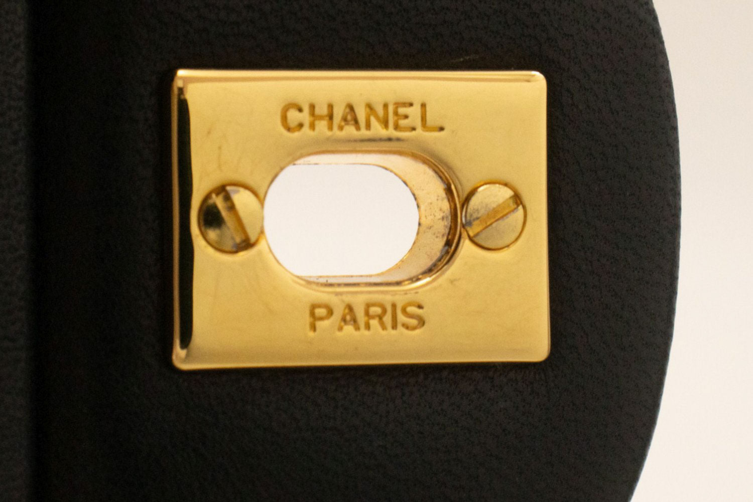 CHANEL Classic Double Flap 10" Chain Schultertasche Schwarz Lammleder aj8 hannari-shop