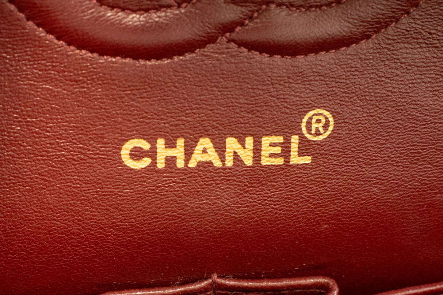 CHANEL Classic Double Flap 10" Chain Schultertasche Schwarz Lammleder aj8 hannari-shop