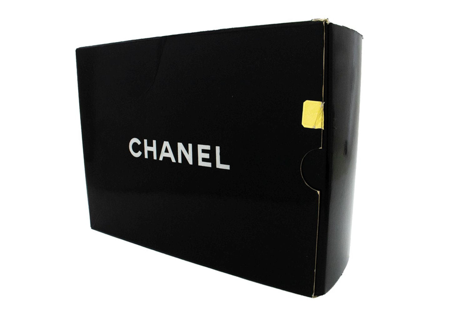 CHANEL Classic Double Flap 10" Chain Schultertasche Schwarz Lammleder aj8 hannari-shop
