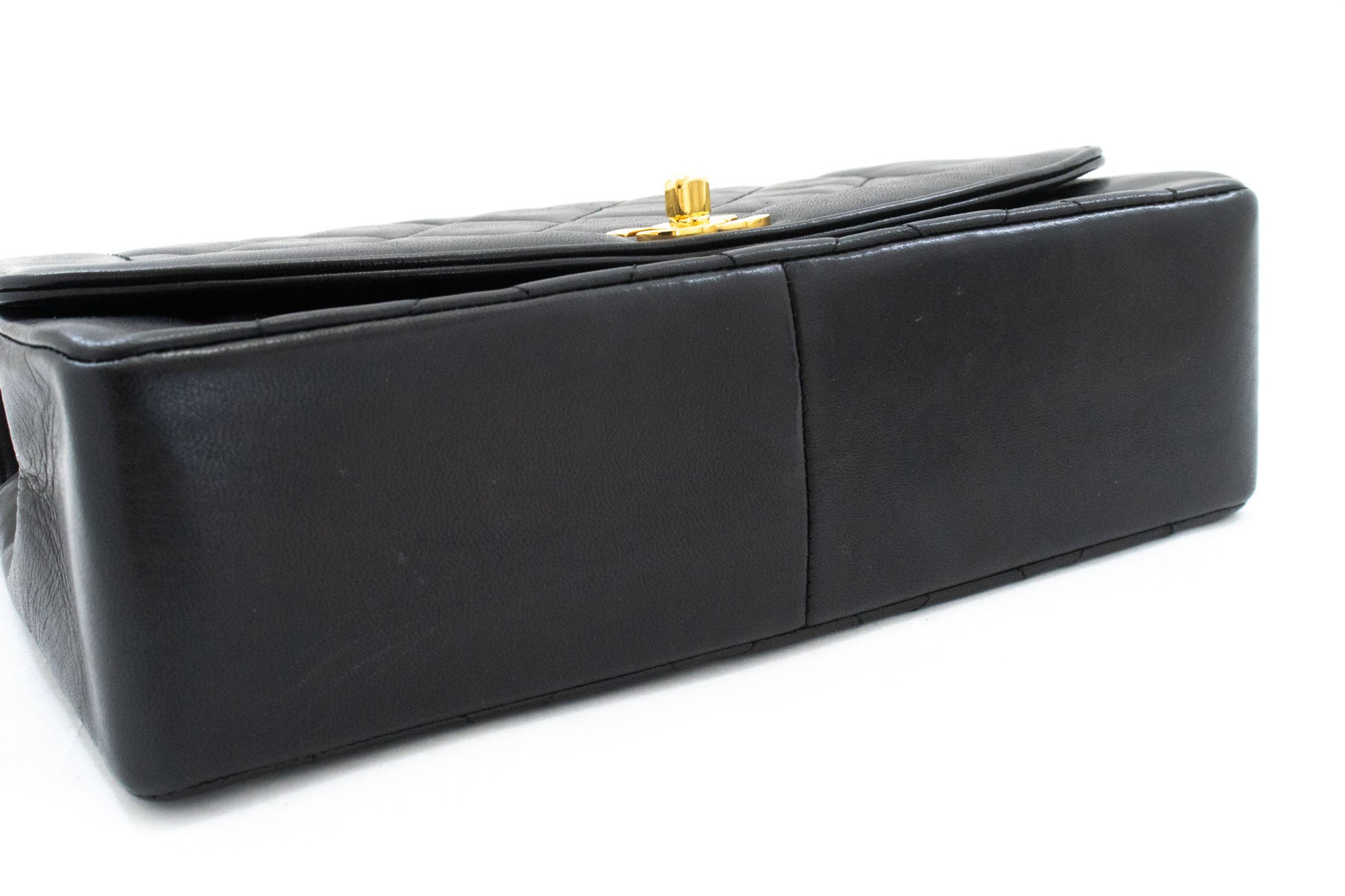 CHANEL Diana Flap Chain Schultertasche Schwarz Gepolstertes Lammleder ak2 hannari-shop
