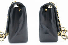 CHANEL Diana Flap Chain Shoulder Bag Black Quilted Lambskin Purse ah1 hannari-shop