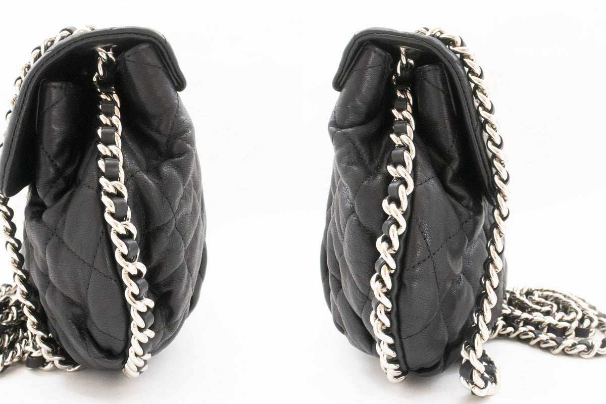 CHANEL Chain Around Schultertasche Crossbody Schwarz Kalbsleder ap9 — Seite hannari-shop
