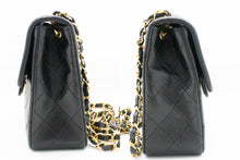 CHANEL Mini Square Small Chain Shoulder Bag Crossbody Black Lamb n37 hannari-shop