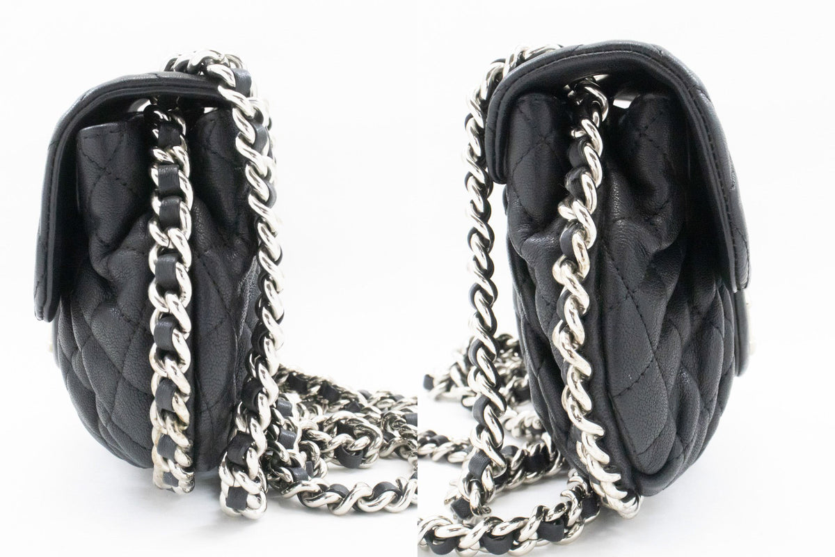 CHANEL Chain Around Small Shoulder Bag Crossbody Black Calfskin ap7 — Seite hannari-shop