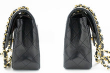 CHANEL Classic Double Flap 9" Chain Shoulder Bag Black Lambskin m85 hannari-shop
