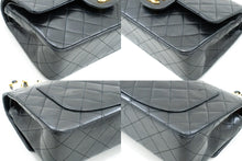 CHANEL Classic Double Flap 9" Chain Shoulder Bag Black Lambskin m85 hannari-shop