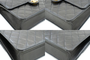 CHANEL Small Chain Shoulder Bag Clutch Black Quilted Flap Lambskin n79 hannari-shop