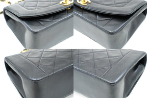CHANEL Diana Flap Chain Shoulder Bag Black Quilted Lambskin Purse n77 hannari-shop