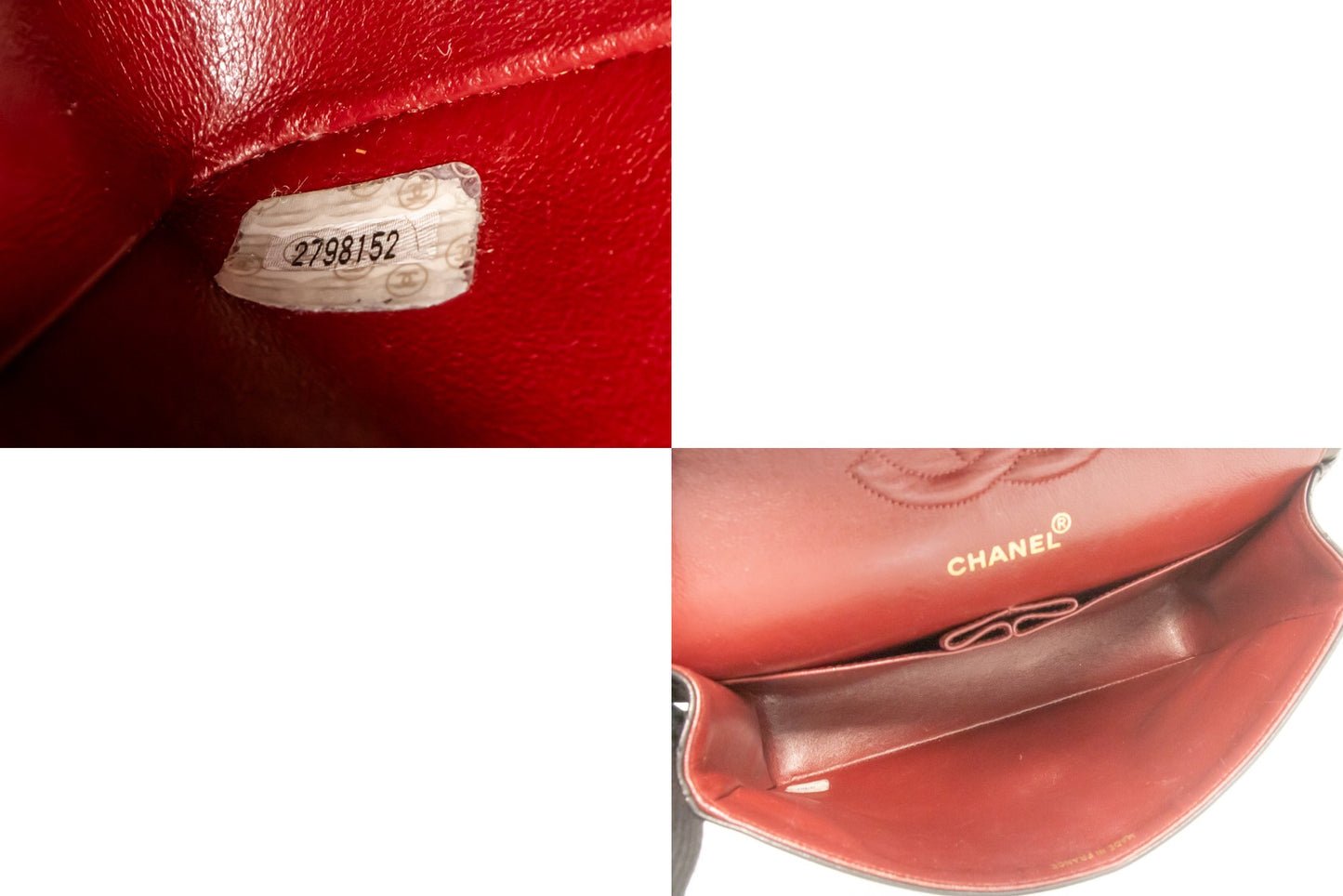 CHANEL Classic Double Flap 10" Kettenschultertasche aus schwarzem Lammleder am3 hannari-shop