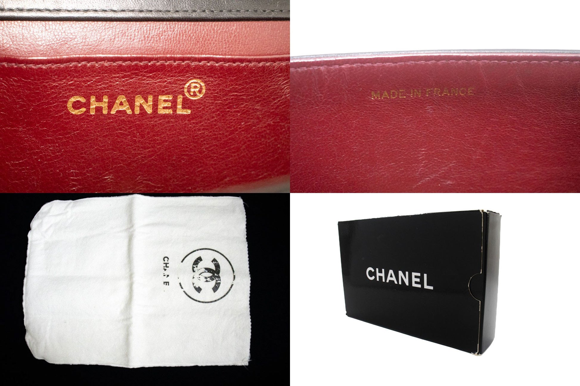 CHANEL Full Flap Small Chain Schultertasche Clutch Schwarz Steppung ab7 hannari-shop