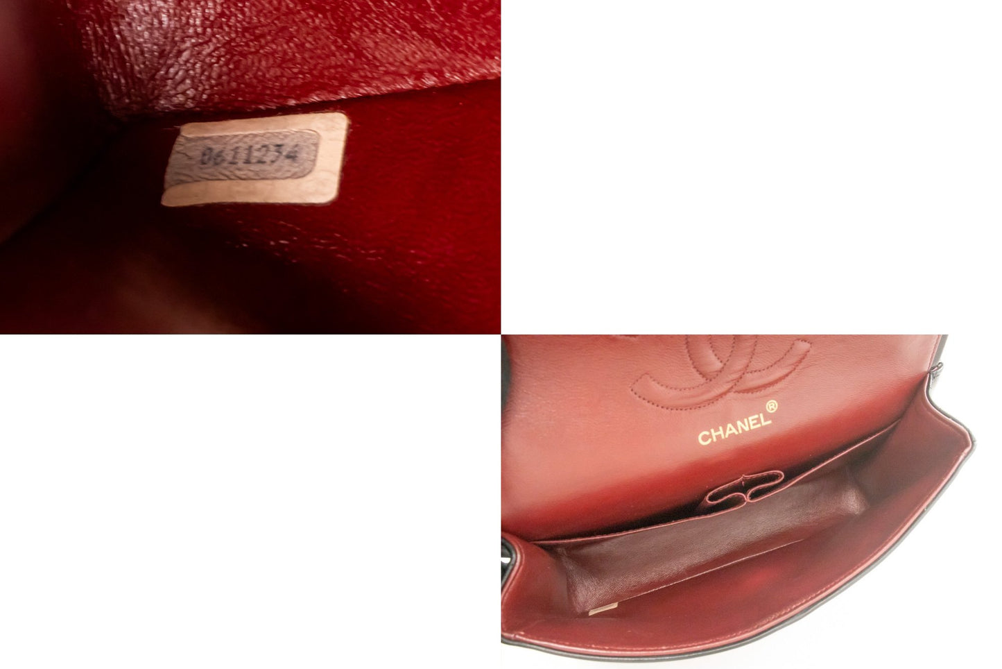 CHANEL Classic Double Flap 10" Ketten-Schultertasche Schwarz Lammleder ak9 hannari-shop
