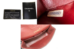 CHANEL Classic Double Flap 9" Chain Shoulder Bag Black Lambskin p02 hannari-shop