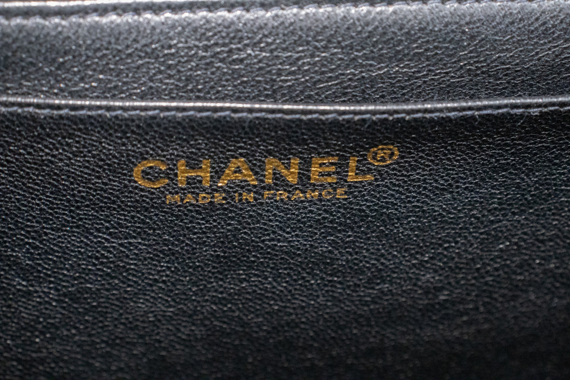 CHANEL Caviar Handbag Top Handle Bag Kelly Black Flap Leather Gold n63 hannari-shop