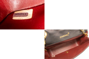 CHANEL Diana Flap Chain Shoulder Bag Black Quilted Lambskin Purse n77 hannari-shop