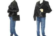 CHANEL Small Chain Shoulder Bag Clutch Black Quilted Flap Lambskin p06 hannari-shop