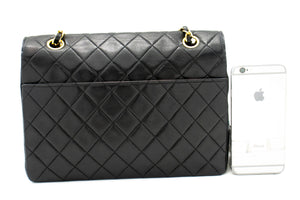 CHANEL Vintage Half Moon Chain Shoulder Bag Single Flap Quilted L32 hannari-shop