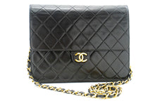 CHANEL Small Chain Shoulder Bag Clutch Black Quilted Flap Lambskin L81 hannari-shop