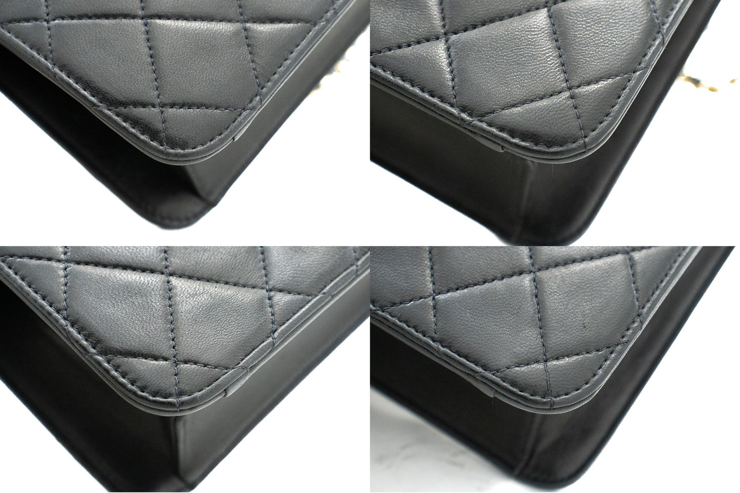 CHANEL Chain Shoulder Bag Clutch Black Quilted Flap Lambskin Purse k13 hannari-shop