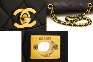 CHANEL Vintage Half Moon Chain Shoulder Bag Single Flap Quilted L32 hannari-shop